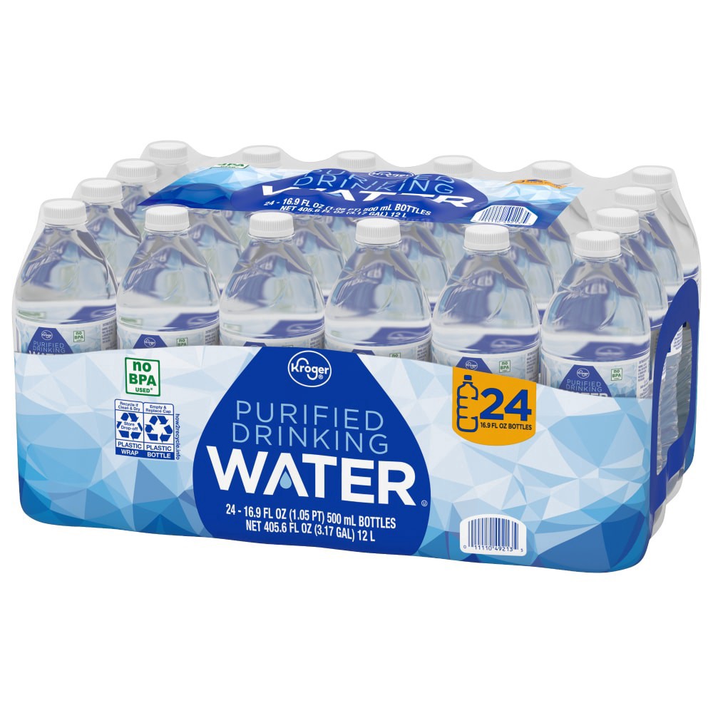 slide 2 of 4, Kroger Purified Bottled Drinking Water - 24 ct; 16.9 fl oz, 24 ct; 16.9 fl oz