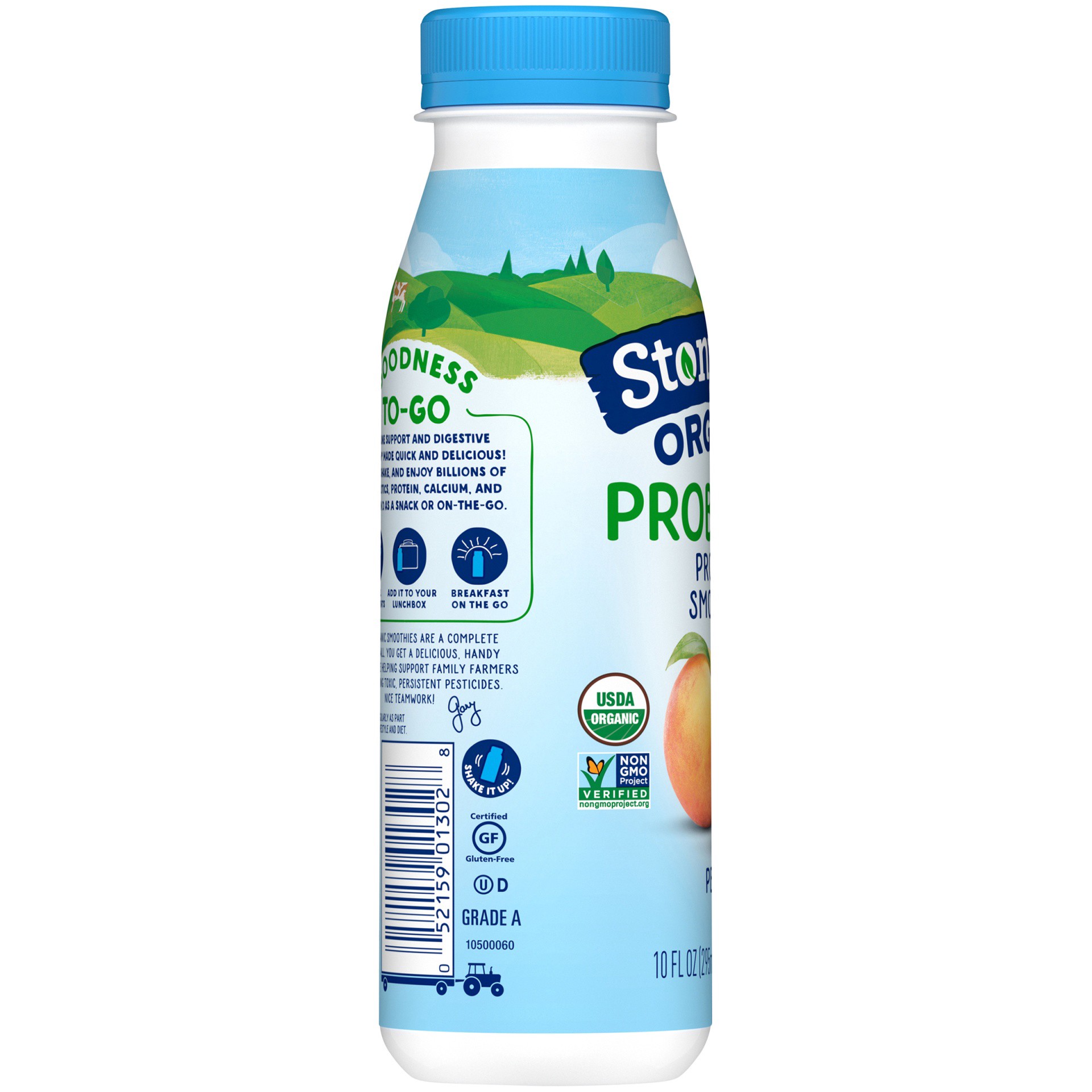 slide 5 of 6, Stonyfield Organic Probiotic Peach Smoothie 10 fl oz, 10 fl oz