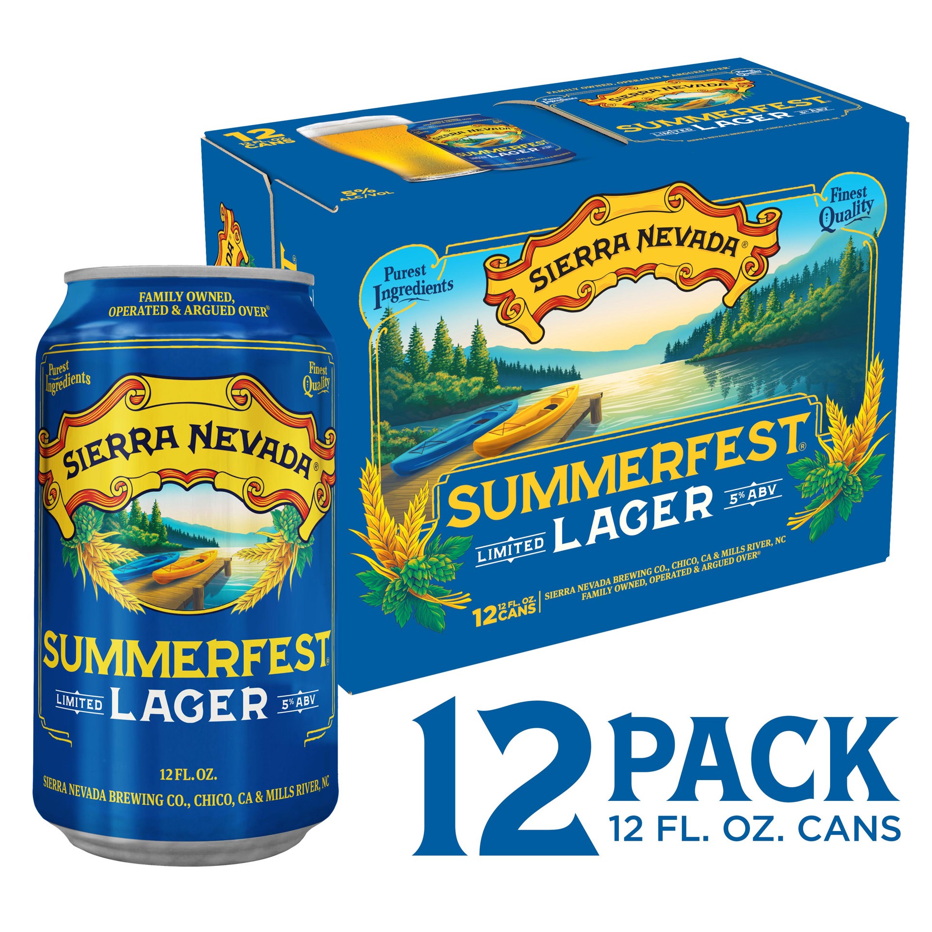 slide 1 of 8, Sierra Nevada Summerfest Refreshing Summer Lager Craft Beer 12 Pack 12 fl oz Cans, 12 ct