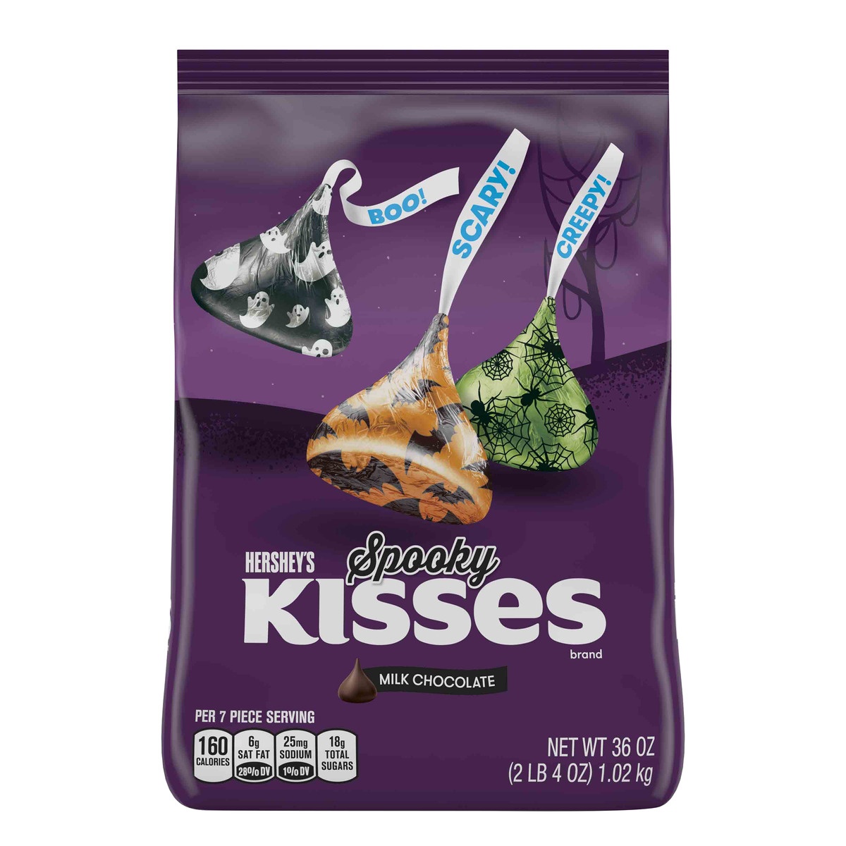 slide 1 of 1, Hershey's Halloween Spooky Kisses, 36 oz