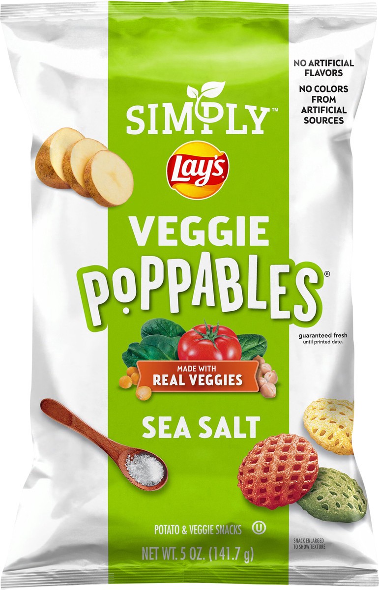slide 2 of 9, Lay's Simply Poppables Potato & Veggie Snacks Sea Salt 5 Oz, 5 oz