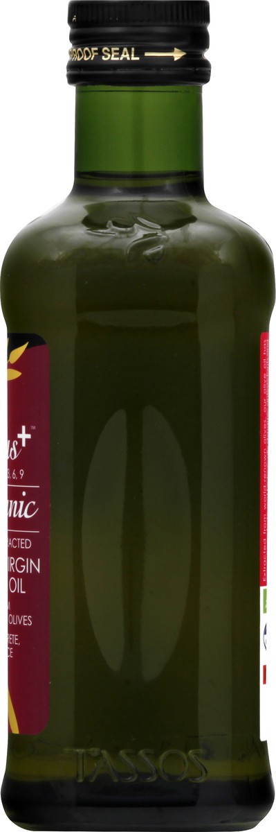 slide 9 of 12, Tassos Plus+ Extra Virgin Cold Extracted Organic Olive Oil 17 oz, 1 ct