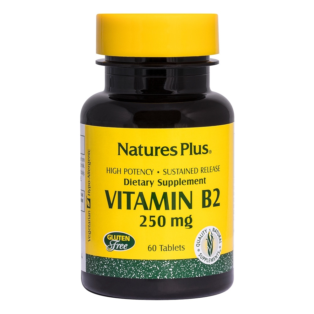 slide 1 of 1, Nature's Plus Vitamin B-2 Sustained Release Tablets 250Mg, 60 ct