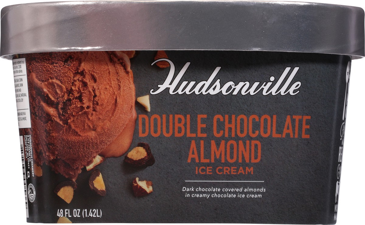 slide 8 of 9, Hudsonville Double Chocolate Almond Ice Cream 48 fl oz, 48 fl oz