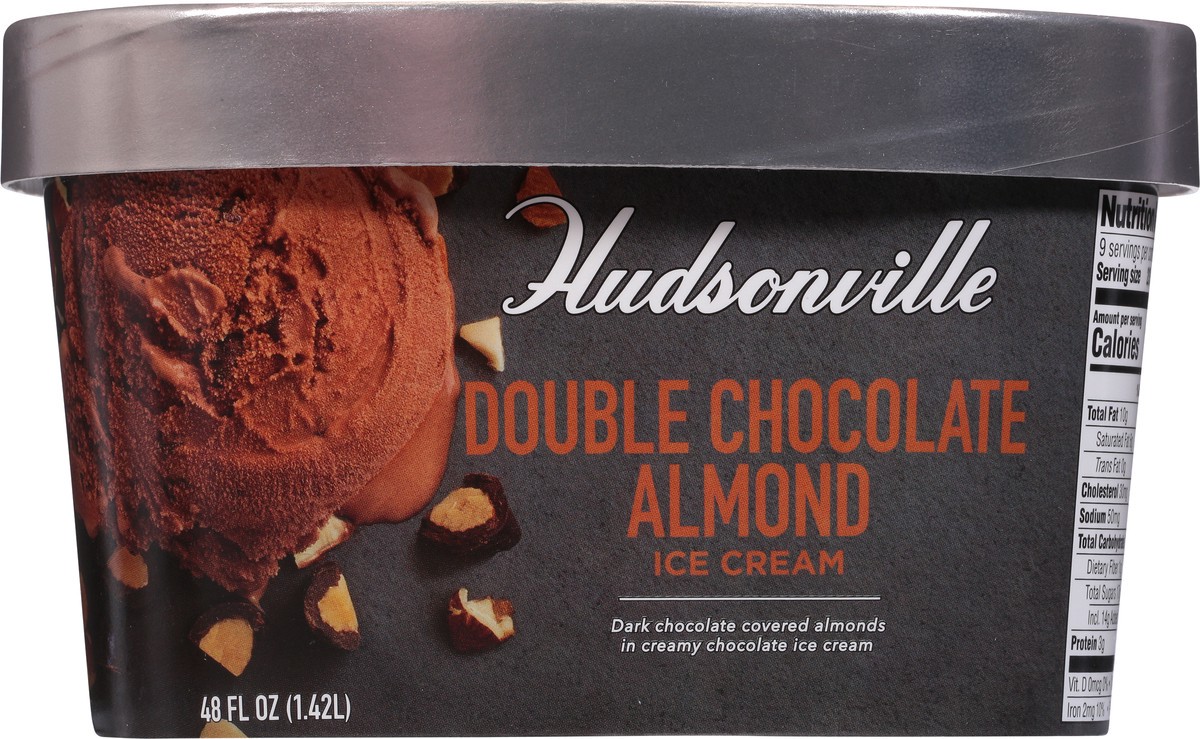 slide 5 of 9, Hudsonville Double Chocolate Almond Ice Cream 48 fl oz, 48 fl oz