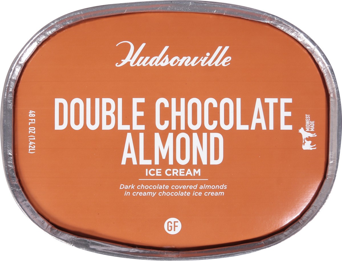 slide 4 of 9, Hudsonville Double Chocolate Almond Ice Cream 48 fl oz, 48 fl oz