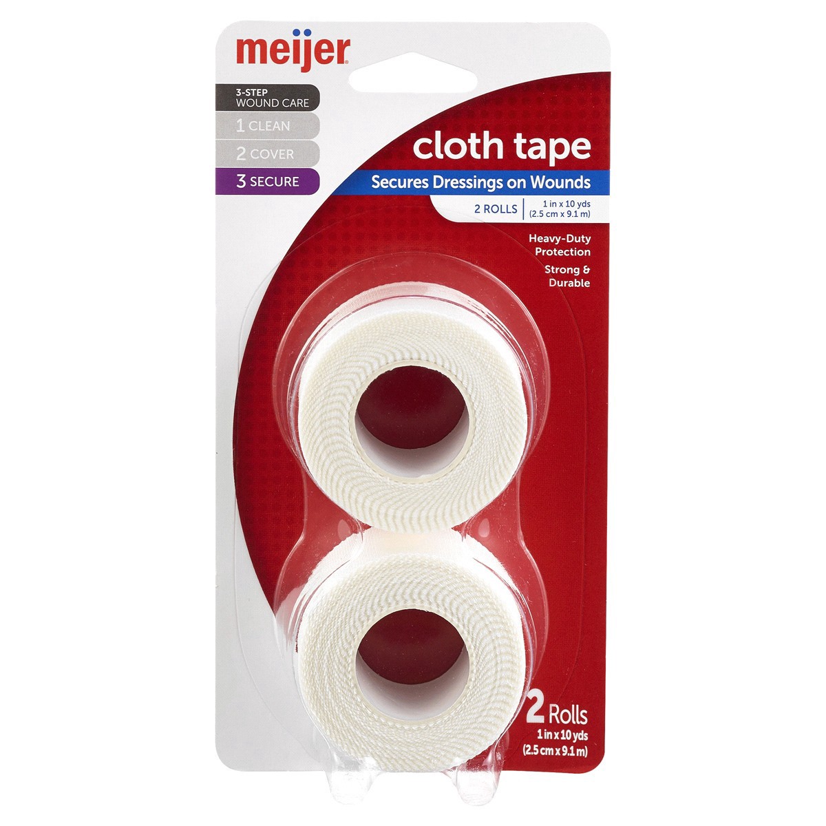 slide 1 of 5, Meijer Cloth Tape 1", 10 yds, 2 PK      