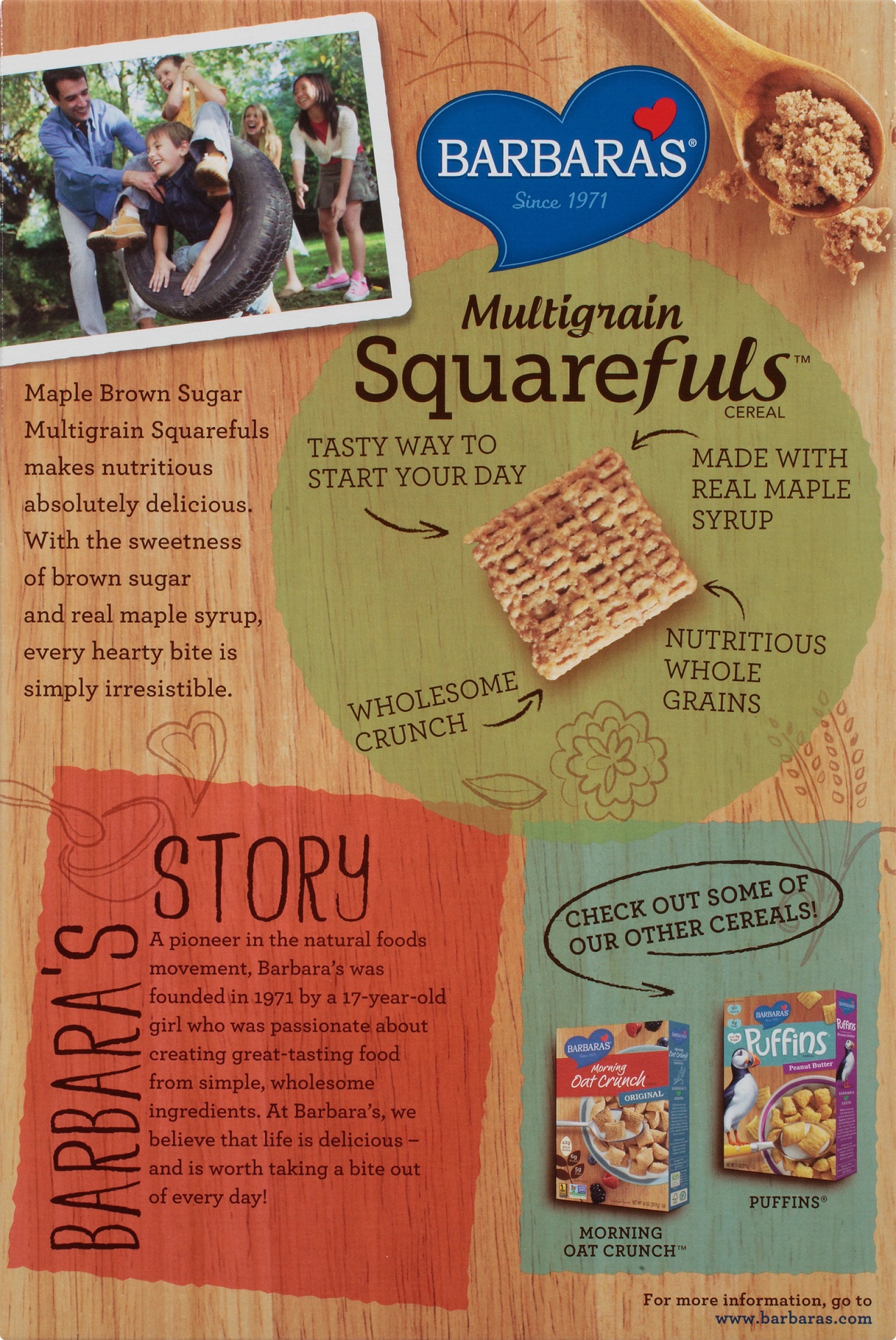 slide 6 of 8, Barbara's Multigrain Squarefuls Maple Brown Sugar Cereal, 12 oz