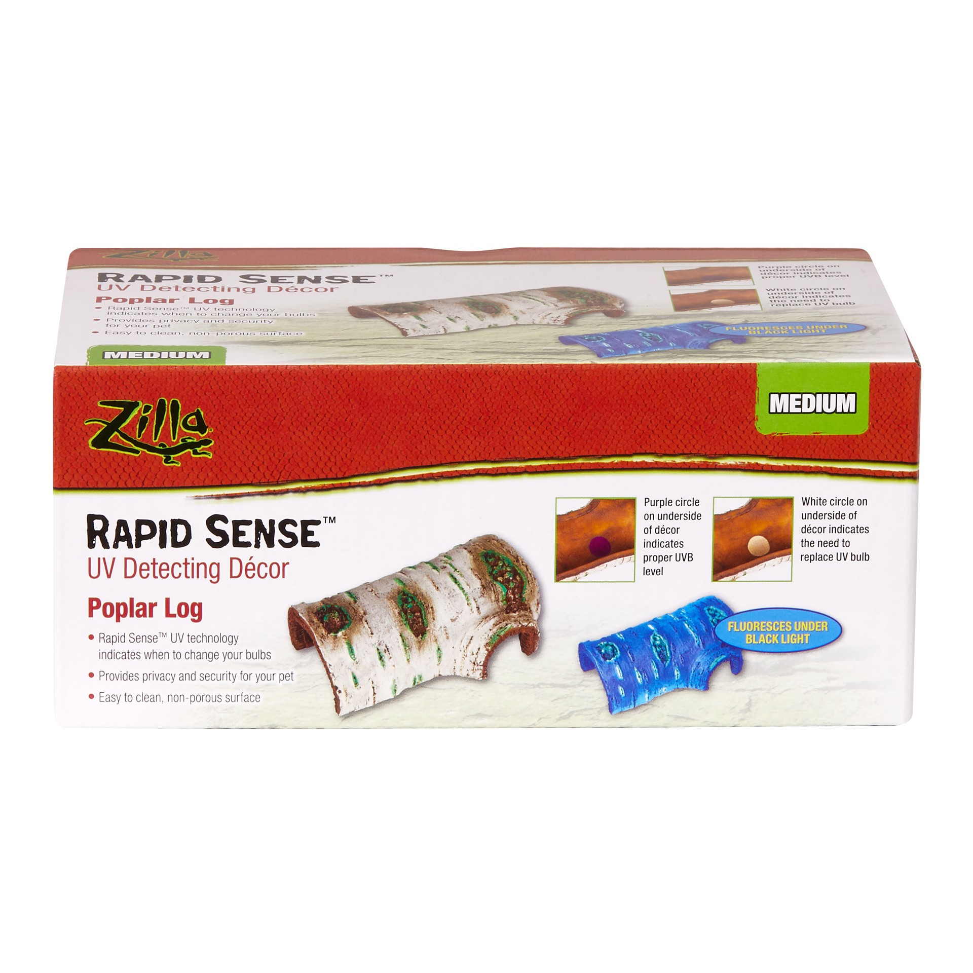 slide 6 of 10, Zilla Rapid Sense Decor Medium Poplar Log, 1 ct