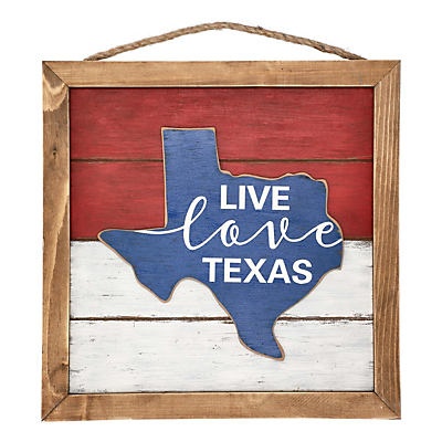 slide 1 of 1, Haven & Key Live Love Texas Wooden Wall Decoration, 1 ct