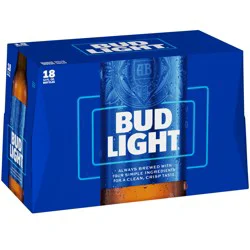 Bud Light Beer, 18 Pack Beer, 12 FL OZ Bottles