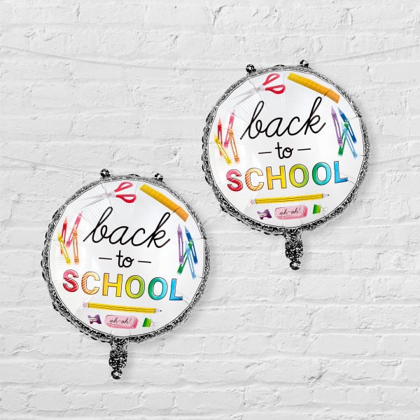 slide 3 of 3, Office Depot Back-To-School Foil Balloons, Round, 13"", Pack Of 2 Balloons, 2 ct
