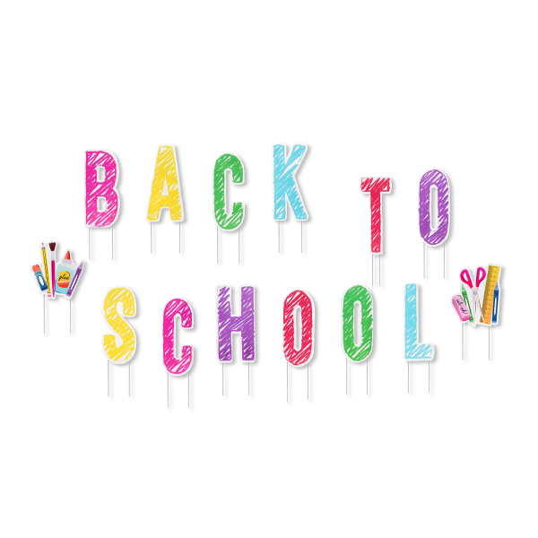 slide 2 of 2, Office Depot Back-To-School Yard Sign, 18"" X 10"", Multicolor, 1 ct