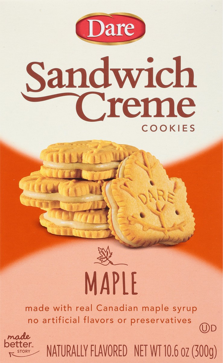 slide 8 of 11, Dare Maple Crme Sandwich Cookies, 10.6 oz