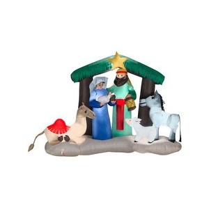 slide 1 of 1, Gemmy Air Blown Nativity Scene Large, Multicolor, 1 ct