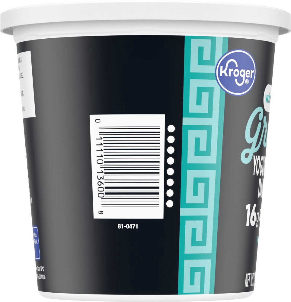 slide 4 of 4, Kroger Plain Whole Milk Greek Yogurt Tub, 32 oz