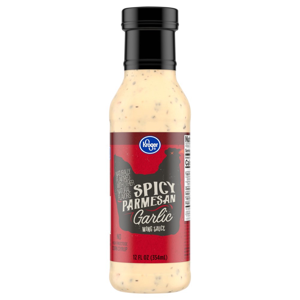 slide 1 of 5, Kroger® Spicy Parmesan Garlic Wing Sauce, 12 fl oz