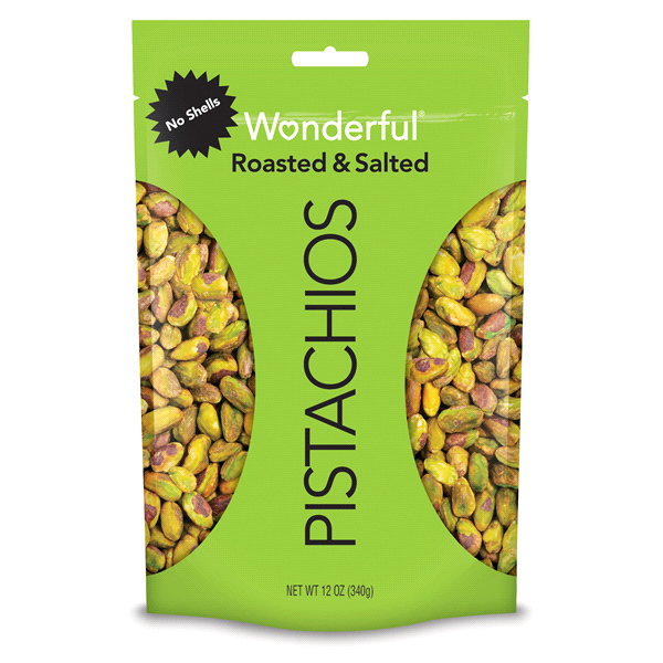 slide 1 of 1, Wonderful Roasted & Salted Shelled Pistachios, 12 oz