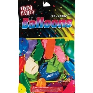 slide 1 of 1, Omni Party Large Balloons, 25 ct