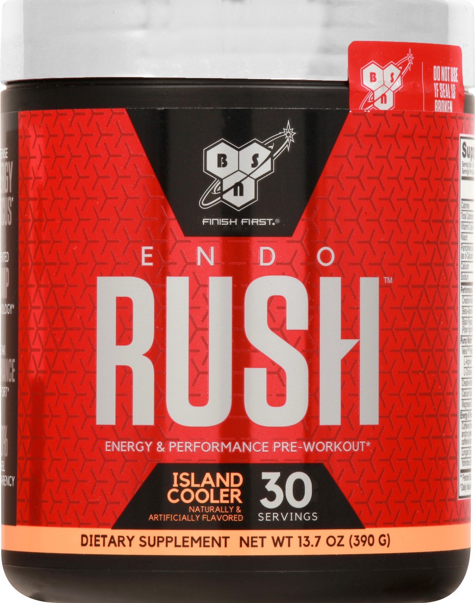 slide 3 of 12, BSN Endo Rush Island Cooler Pre-Workout 13.7 oz, 13.7 oz