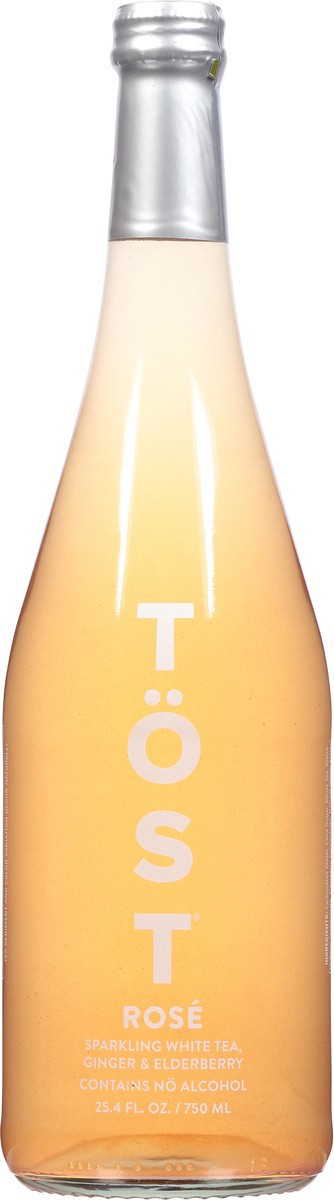 slide 12 of 13, Tost Rose Ginger & Elderberry Sparkling White Tea 25.4 fl oz, 750 ml