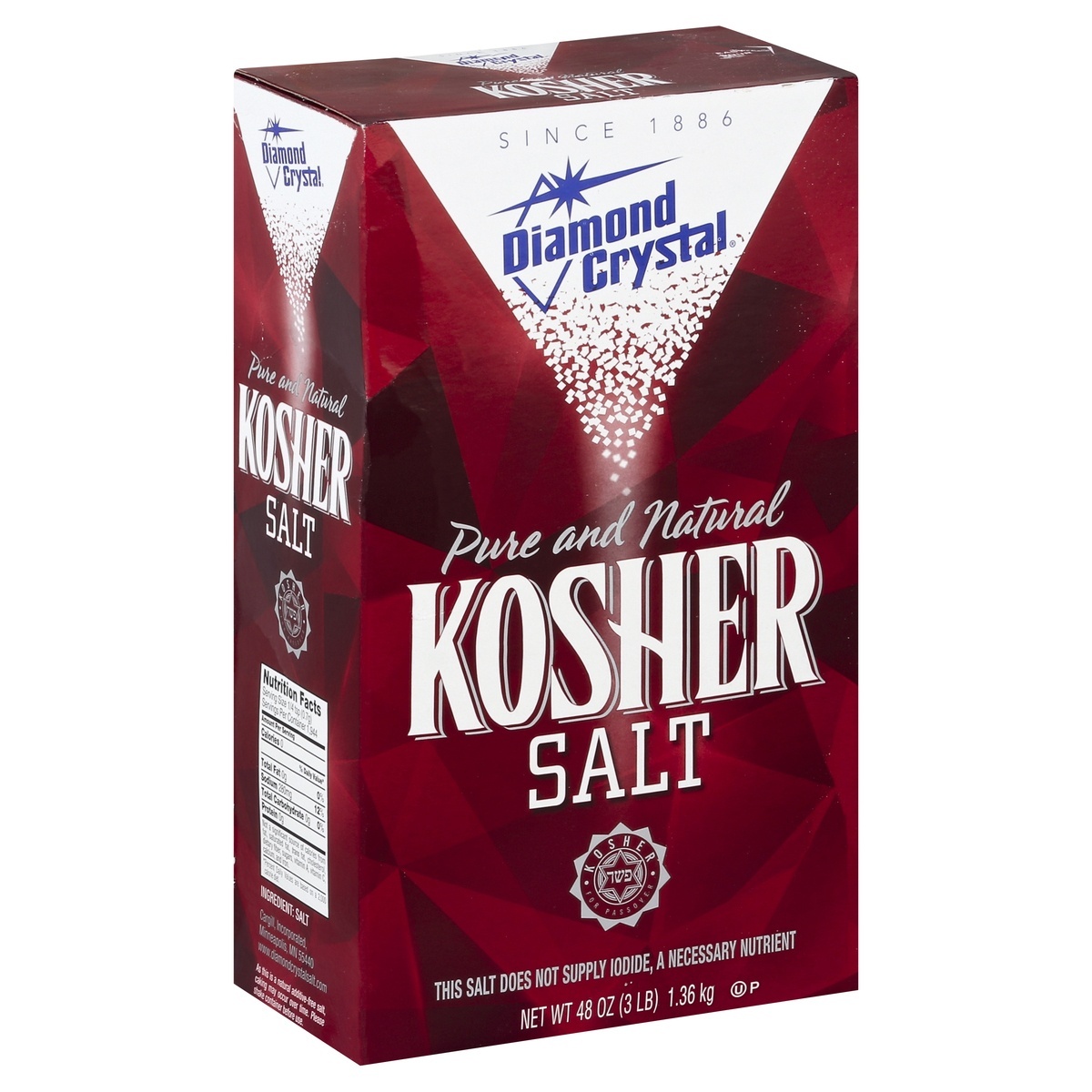 slide 1 of 1, Diamond Crystal Kosher Salt, 3 lb