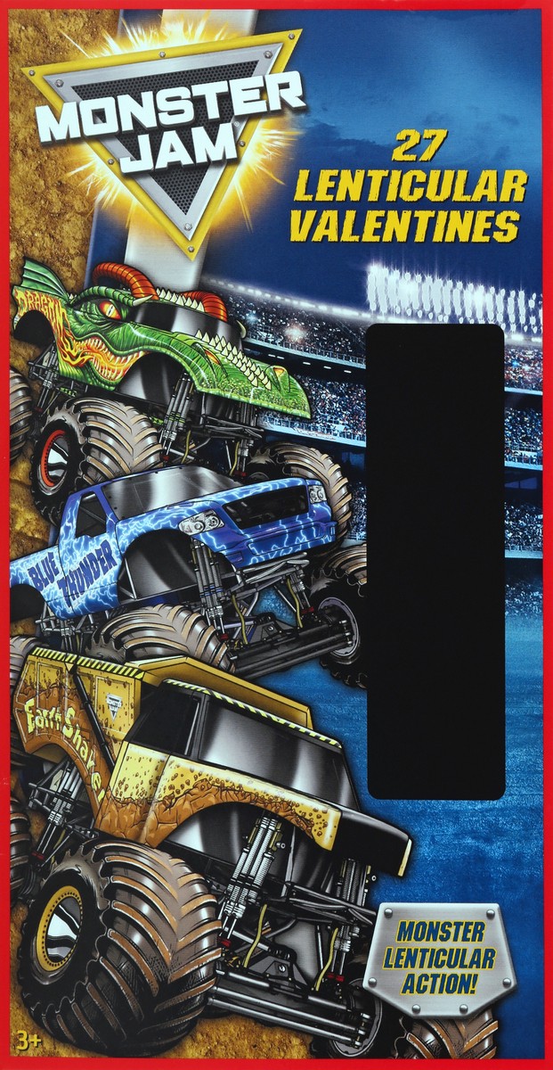 slide 4 of 4, Paper Magic Group Monster Jam Lenticular Valentines, 27 ct