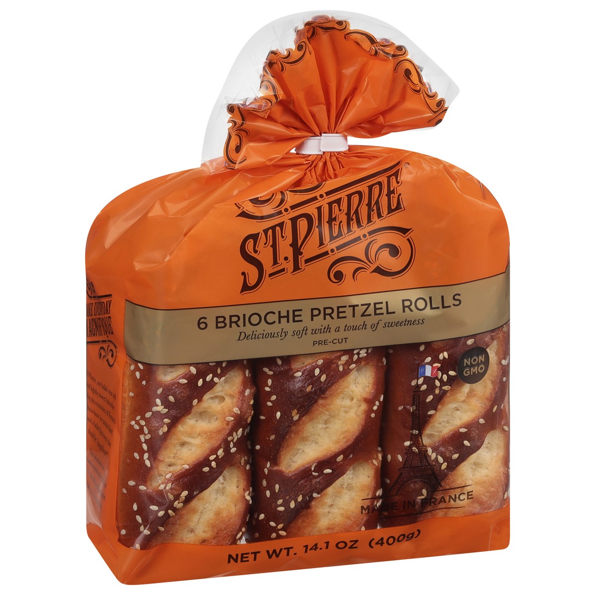 slide 7 of 14, St Pierre 6 Brioche Pretzel Rolls, 6 ct