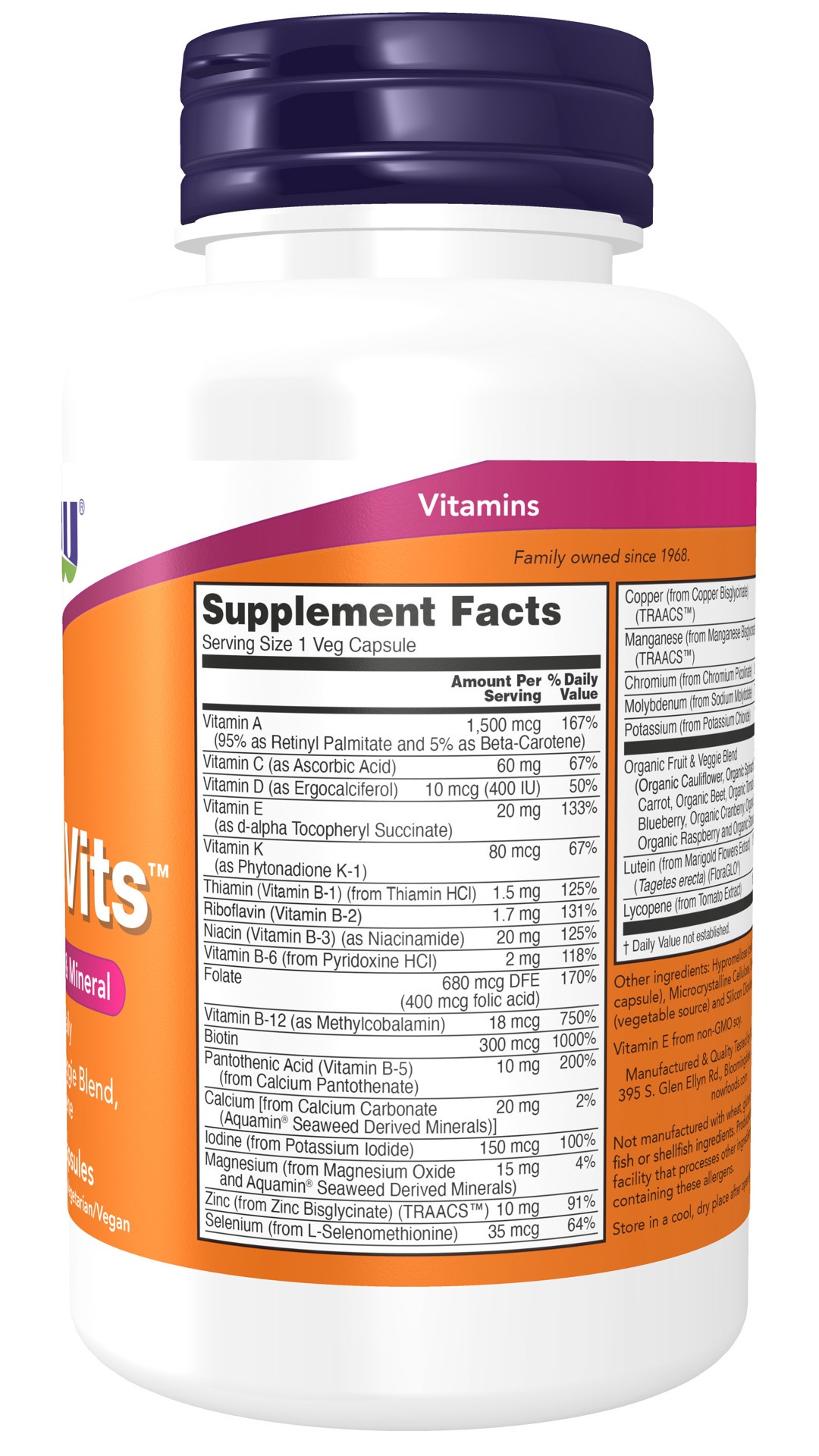slide 2 of 4, NOW Daily Vits™ - 120 Veg Capsules, 120 ct