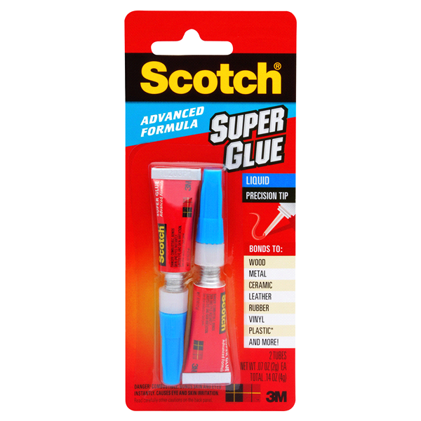 slide 1 of 1, Scotch Advanced Formula Super Glue Liquid,, 2 ct; 0.7 oz