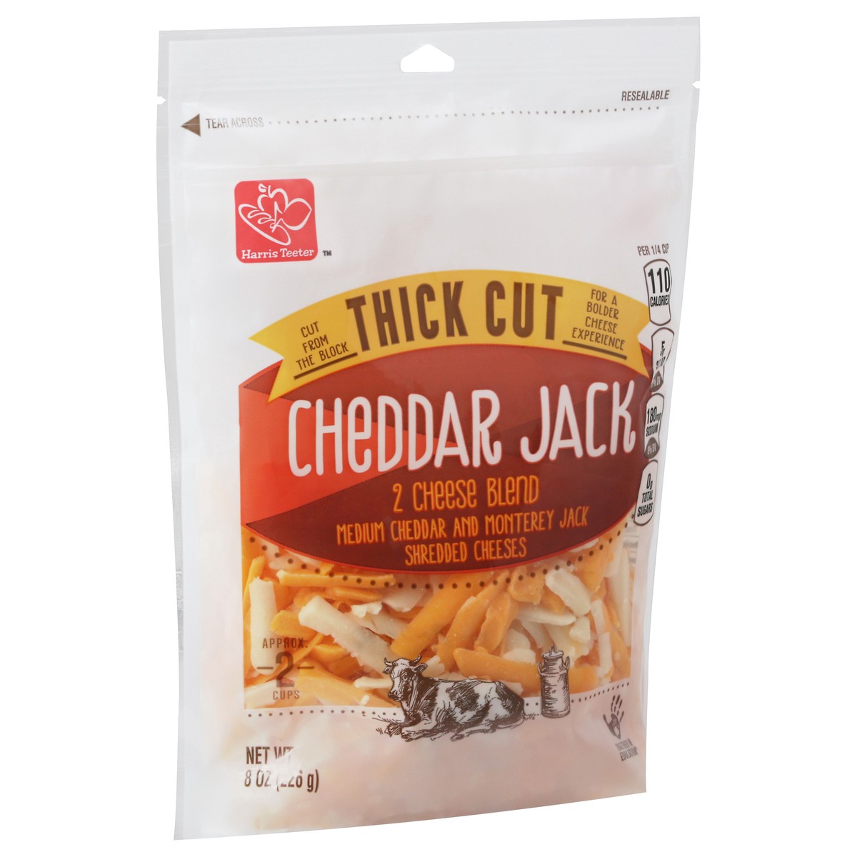 slide 5 of 9, Harris Teeter Thick Shred Cheddar Jack, 1 ct