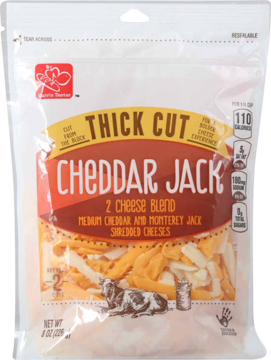 slide 2 of 9, Harris Teeter Thick Shred Cheddar Jack, 1 ct