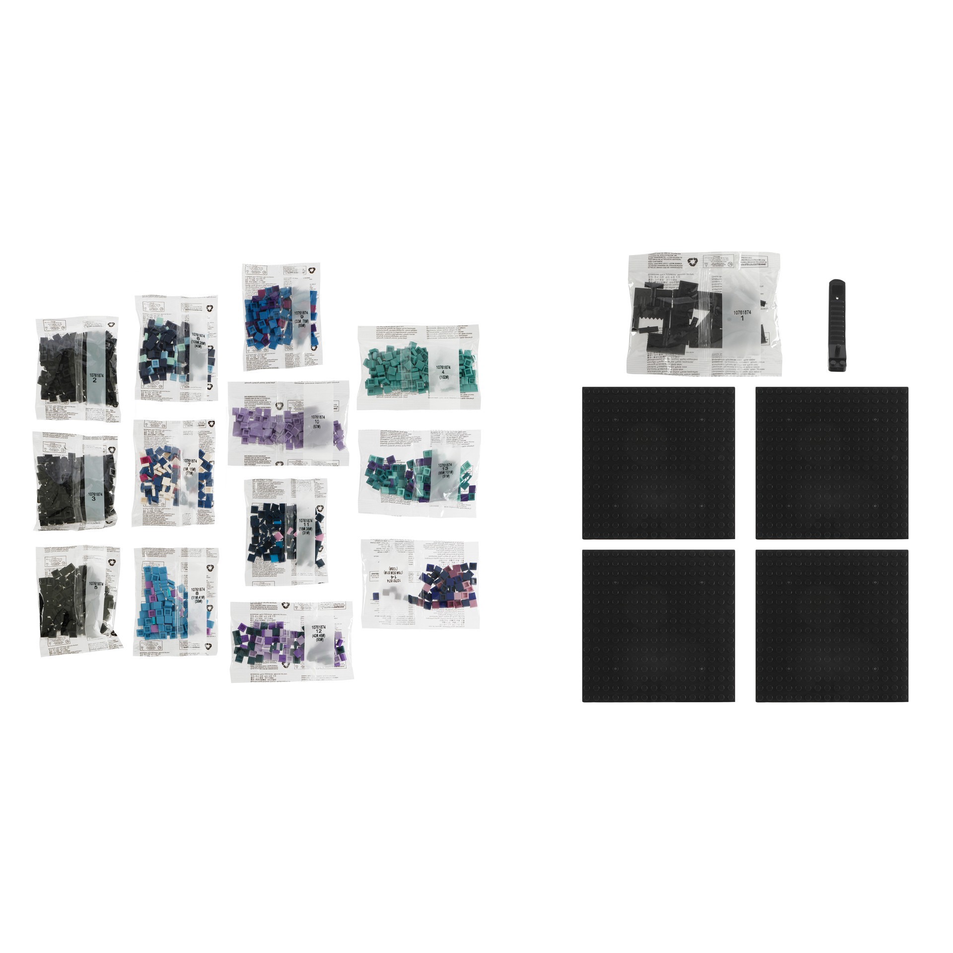 slide 5 of 6, 10" X 10" Celestial Body Pixelated Brick Art Kit By Make Market, 10 in x 10 in