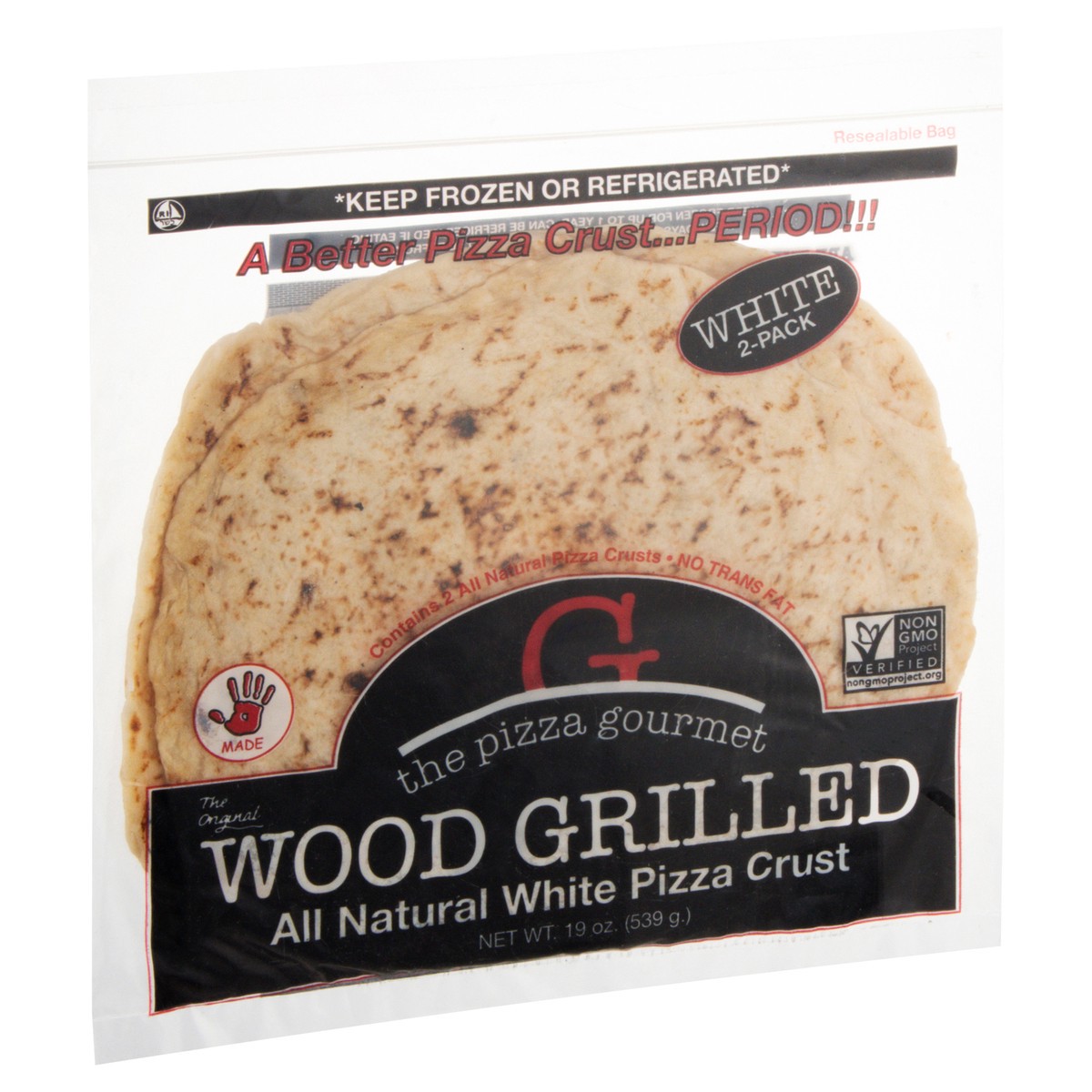 slide 8 of 9, The Pizza Gourmet White Wood Grilled Pizza Crust 2 ea, 2 ct