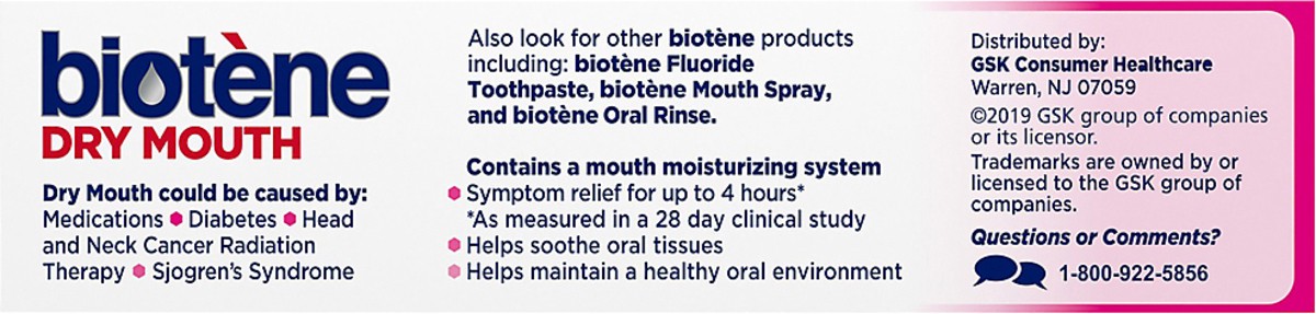 slide 9 of 9, Biotène OralBalance Moisturizing Gel Flavor-Free, Alcohol-Free, for Dry Mouth, 1.5 ounce, 1.5 oz