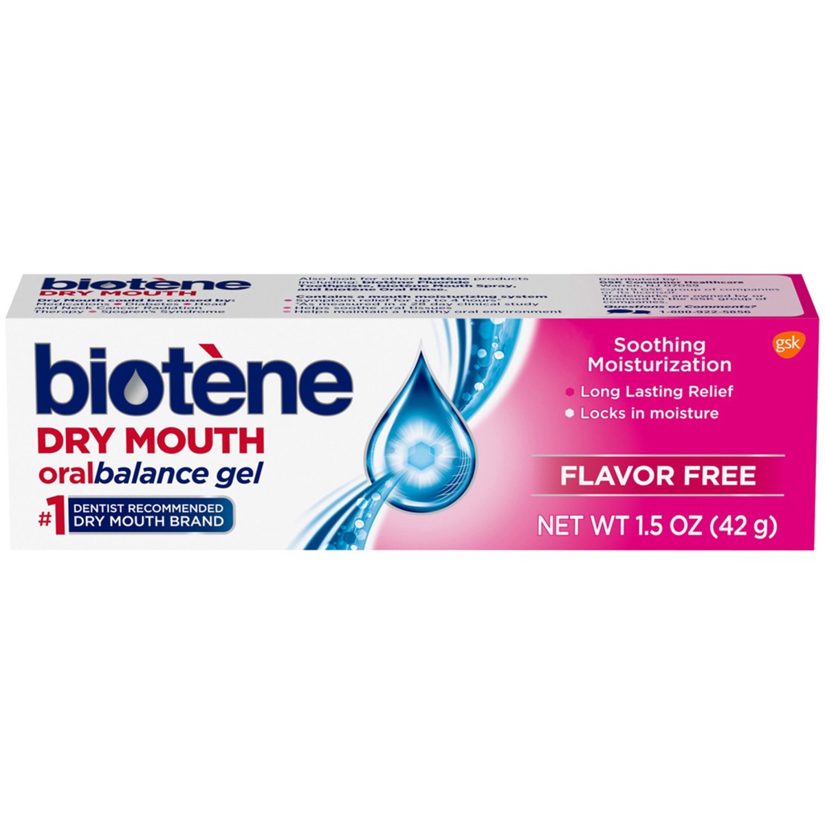 slide 1 of 9, Biotène OralBalance Moisturizing Gel Flavor-Free, Alcohol-Free, for Dry Mouth, 1.5 ounce, 1.5 oz