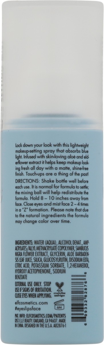 slide 8 of 9, e.l.f. Stay All Night Blue Light Micro-Setting Mist, 2.7 fl oz