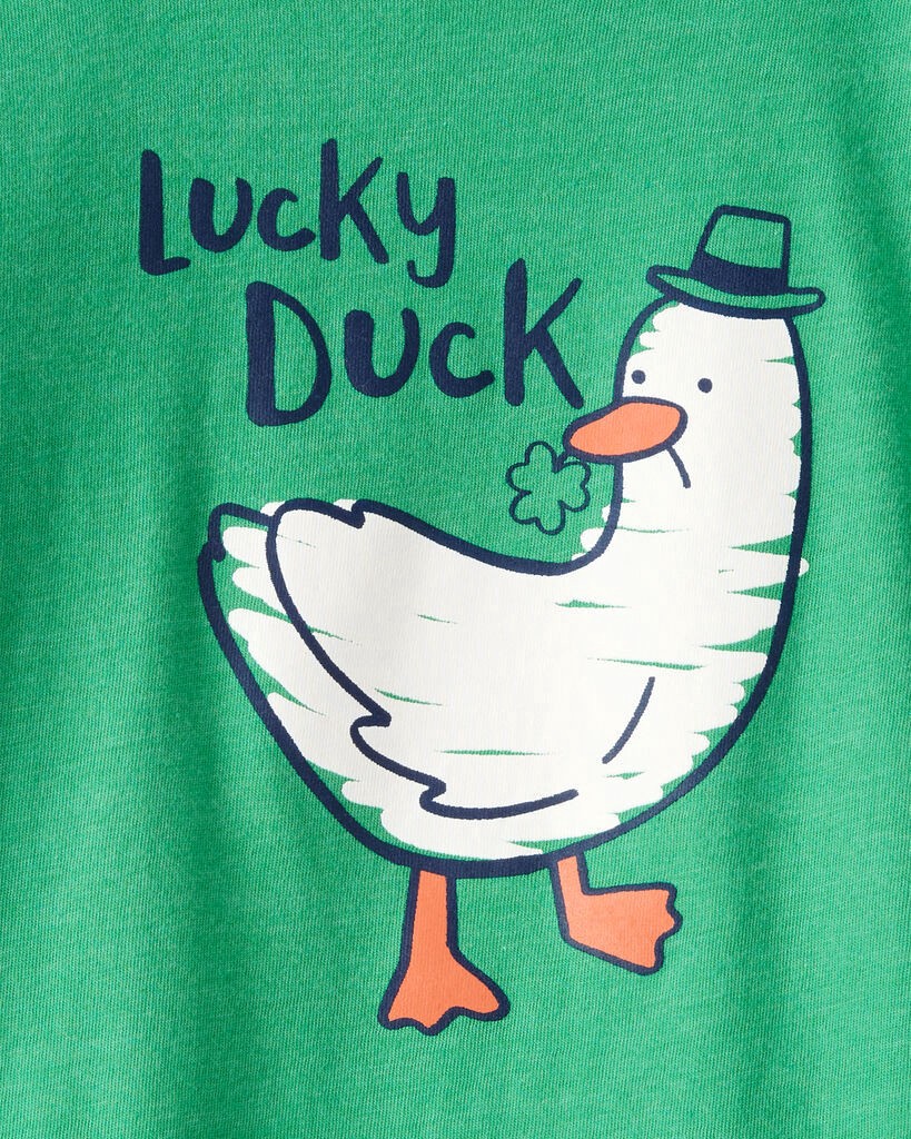 slide 2 of 2, Carter's Toddler Boy St. Patricks Day Lucky Duck Long-Sleeve Graphic Tee - Green Green 2T, 1 ct