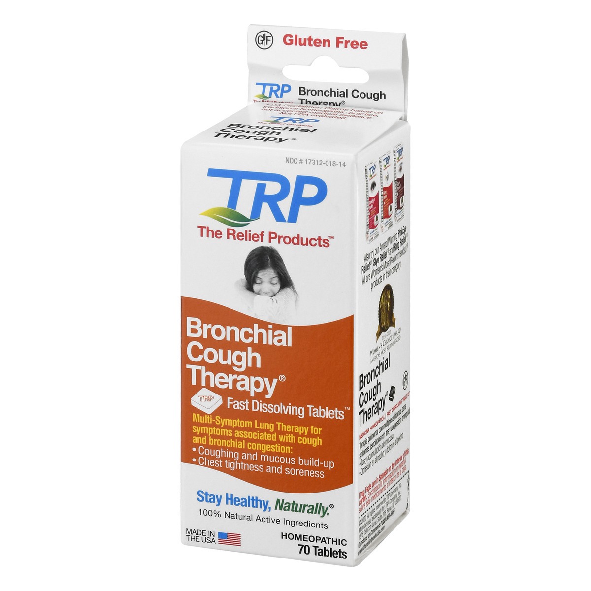 slide 4 of 11, TRP Natural Relief Tablets Bronchial Cough Therapy 70 Tablets, 70 ct