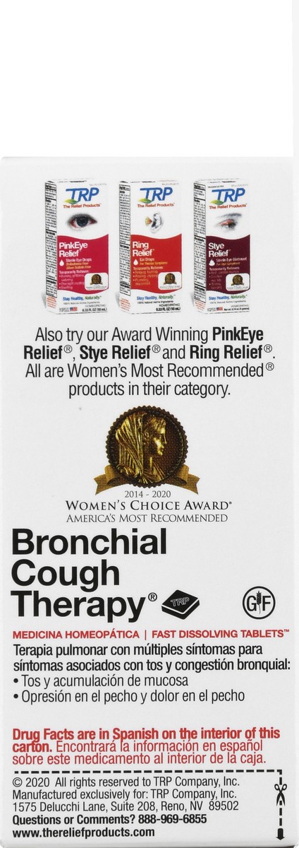 slide 11 of 11, TRP Natural Relief Tablets Bronchial Cough Therapy 70 Tablets, 70 ct