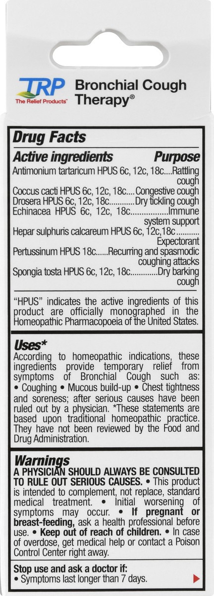 slide 10 of 11, TRP Natural Relief Tablets Bronchial Cough Therapy 70 Tablets, 70 ct