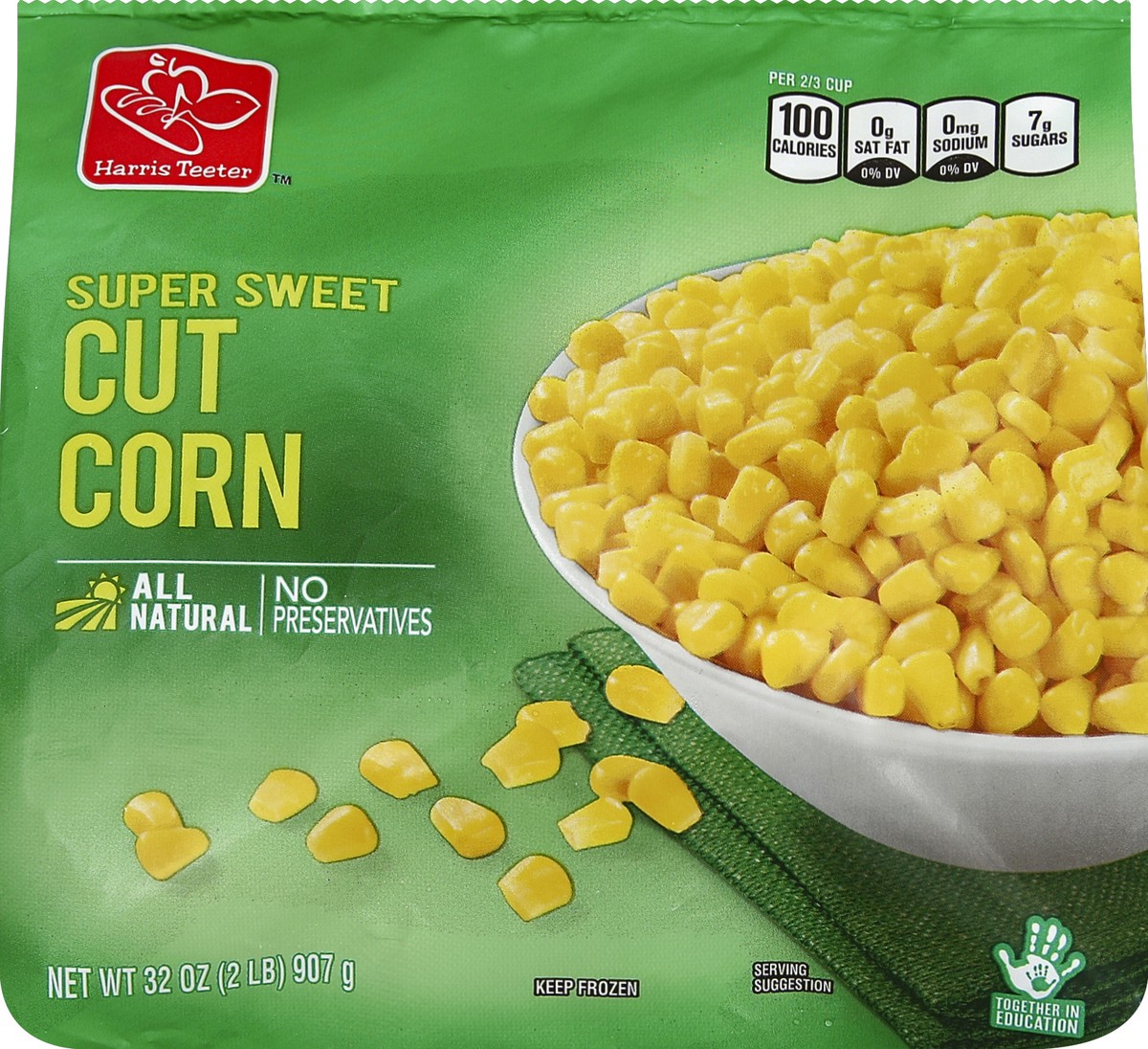 slide 3 of 5, Harris Teeter Super Sweet Cut Corn, 32 oz