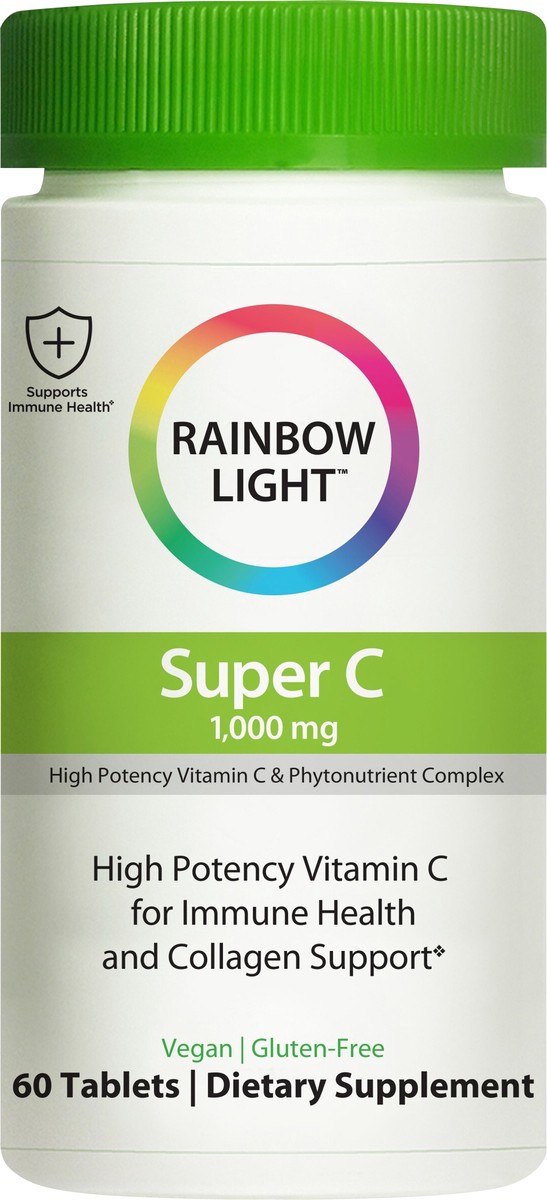 slide 6 of 7, Rainbow Light Super C 1000 Mg Vitamin C and Phytonutrient Complex, 60 Count, 1 Bottle, 60 ct; 1000 mg
