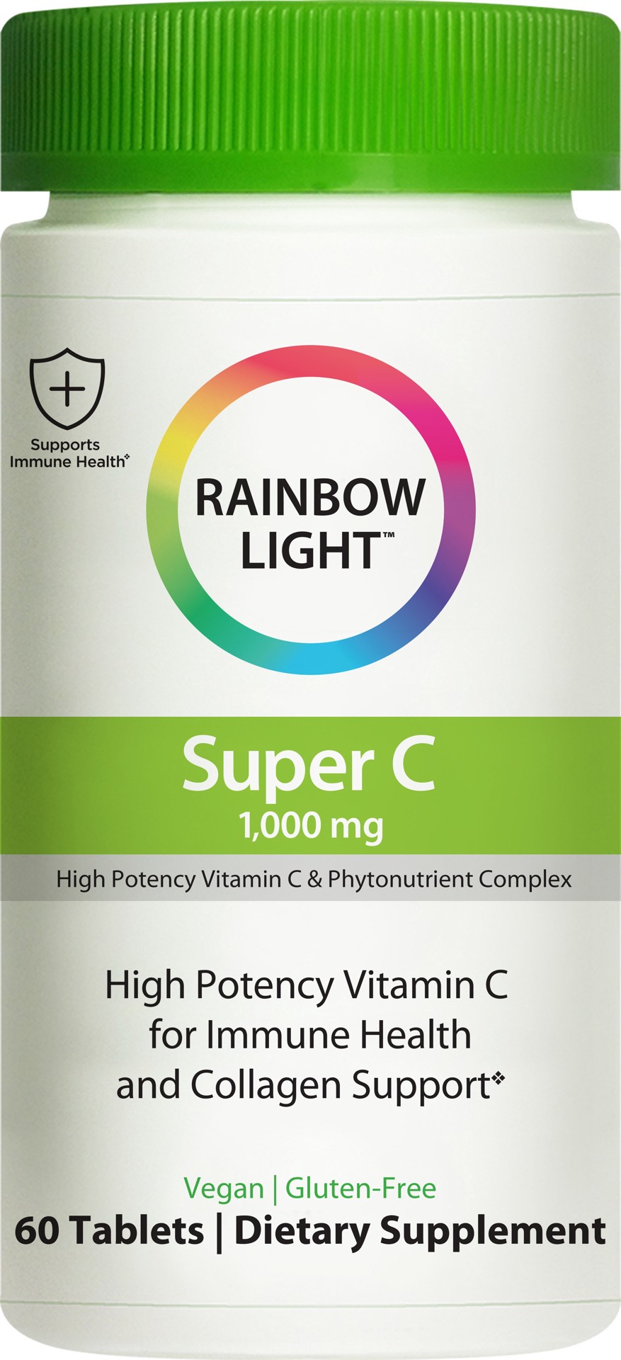 slide 1 of 7, Rainbow Light Super C 1000 Mg Vitamin C and Phytonutrient Complex, 60 Count, 1 Bottle, 60 ct; 1000 mg