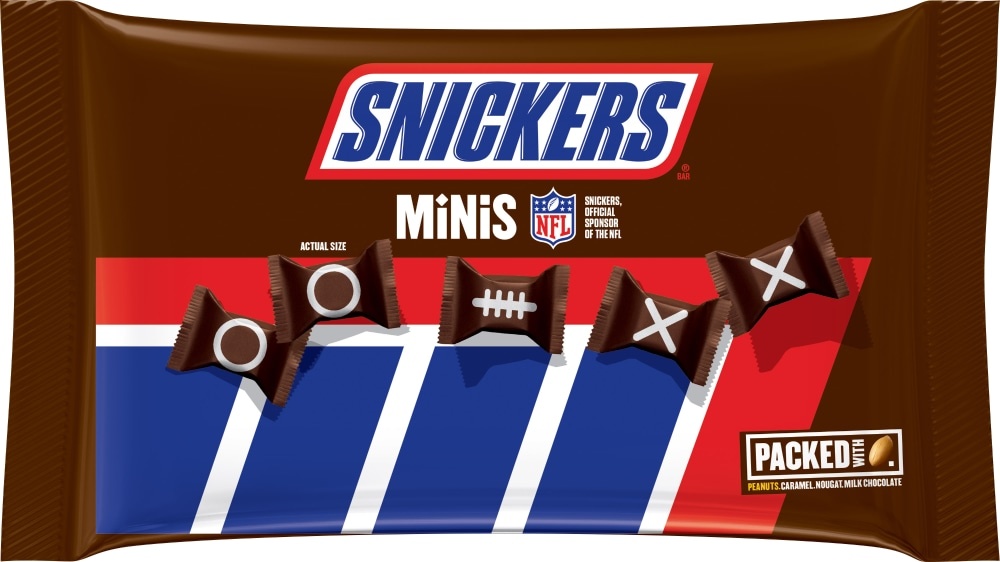 Snickers Minis Chocolate Bars NFL Trick or Treat Candy 10.48 oz