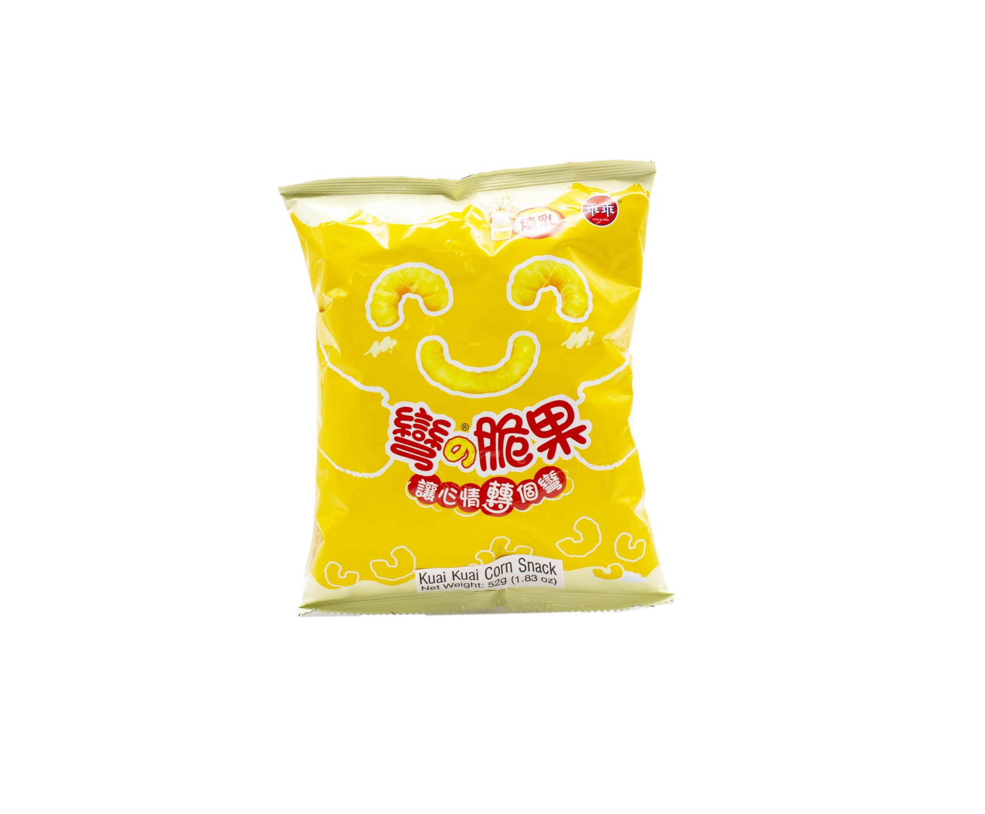 slide 1 of 1, Kuai Kuai Milk Flavor Corn Snack, 52 gram