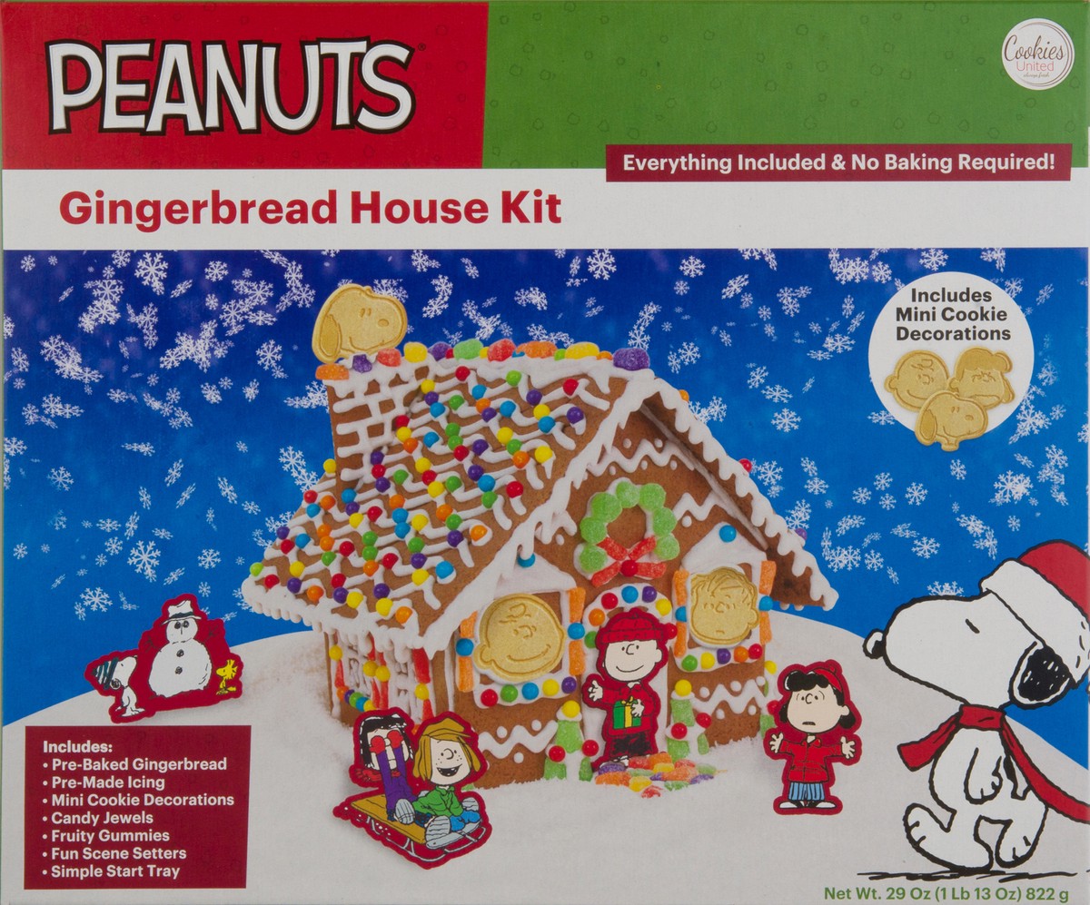 slide 13 of 13, Cookies United Peanuts Gingerbread House Kit, 29 oz