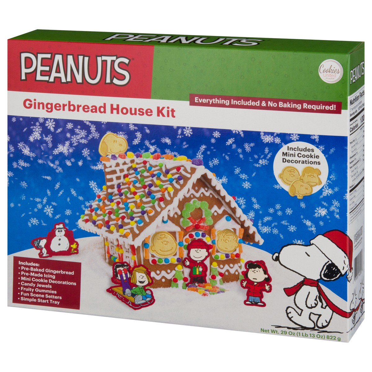 slide 7 of 13, Cookies United Peanuts Gingerbread House Kit, 29 oz