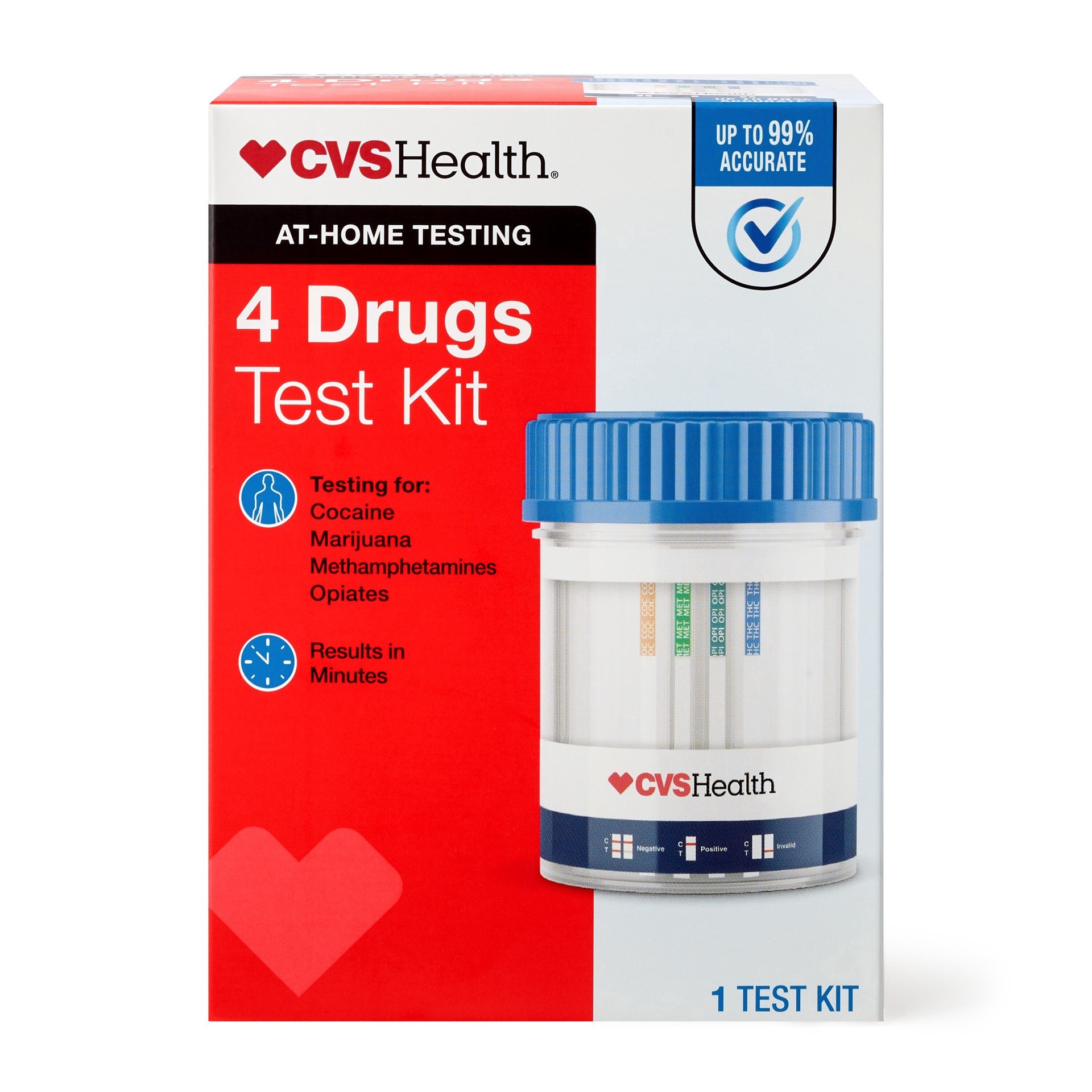slide 1 of 1, CVS Health Home Drug Test Kit, 4 Drugs, 1 ct
