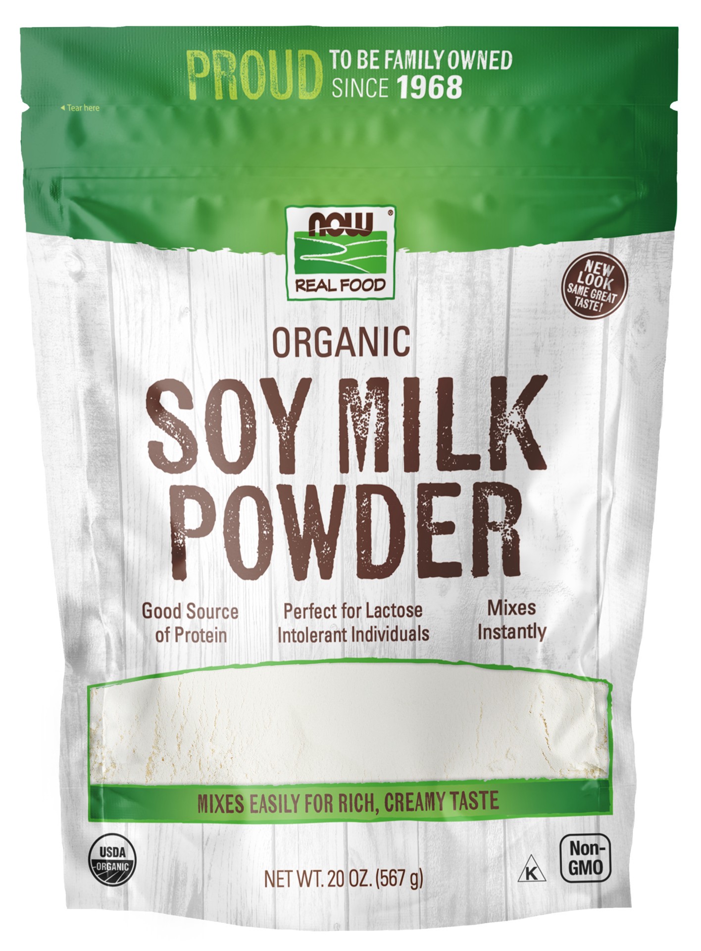 slide 1 of 2, NOW Natural Foods Soy Milk Powder, Organic - 20 oz., 20 oz